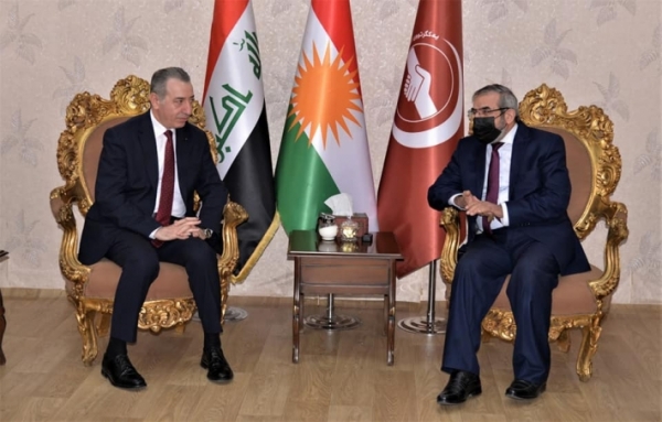 الأمين العام للاتحاد الإسلامي الكردستاني يستقبل وزير الإقليم لشؤون المكونات