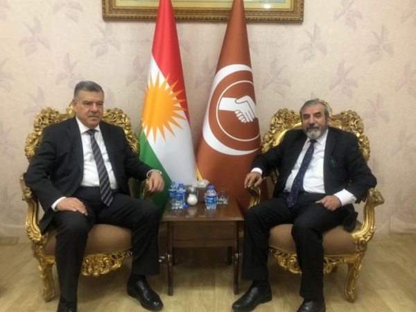 الأمين العام للاتحاد الإسلامي الكردستاني يستقبل رئيس ديوان رئاسة جمهورية العراق