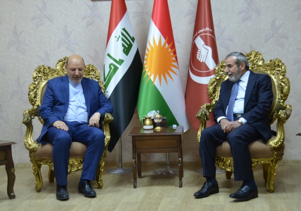 Secretary-General of the KIU received the Iranian Consul in Erbil