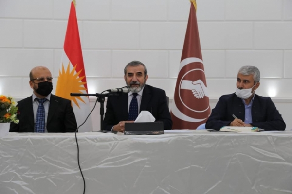 الأمين العام للاتحاد الإسلامي الكردستاني يزور مركز كرميان للاتحاد