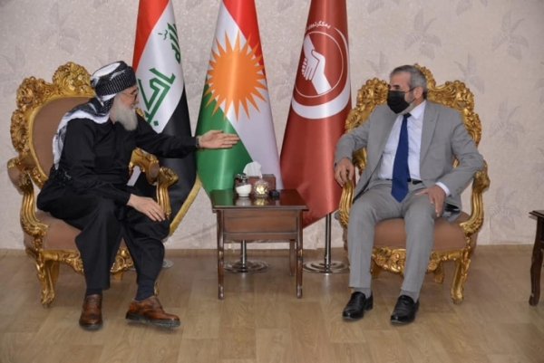 الأمين العام للاتحاد الإسلامي الكردستاني يستقبل المرشد العام للحركة الإسلامية في كردستان