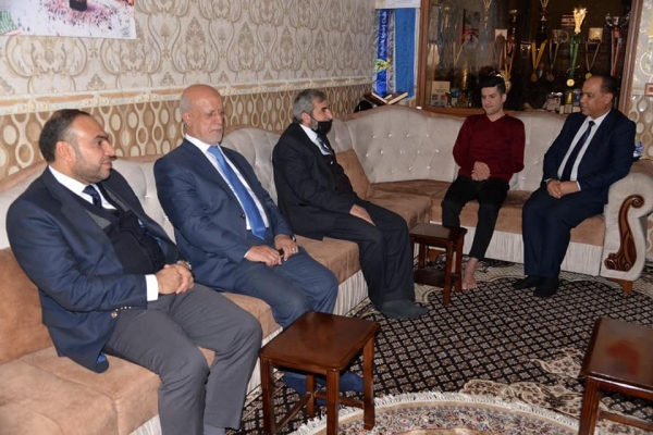 Secretary-General of the Kurdistan Islamic Union visits soccer star Diyar Rahman