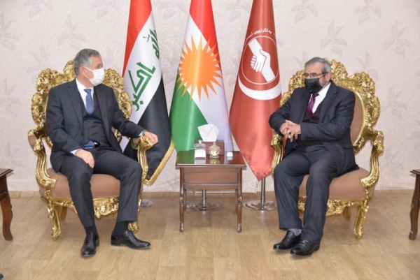 الأمين العام للاتحاد الإسلامي الكردستاني يستقبل القنصل التركي