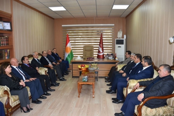 A delegation of PUK visits the Kurdistan Islamic Union in Sulaymaniyah