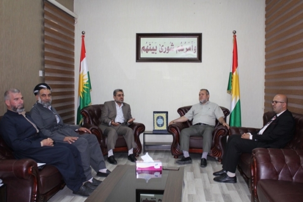 Kurdistan Islamic Union bloc receives a delegation from the Islamic Group
