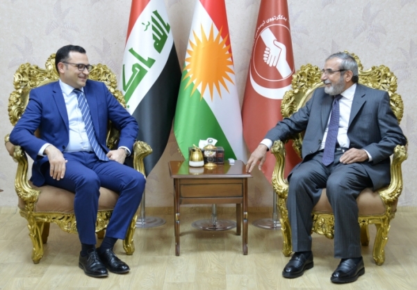 الأمين العام للاتحاد الإسلامي الكردستاني يستقبل القنصل التركي في أربيل