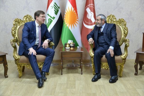 Secretary-General of the KIU receives the Russian Consul in Erbil