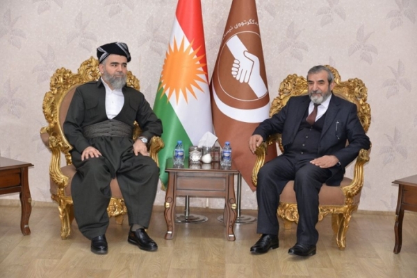 الأمين العام للاتحاد الإسلامي الكردستاني يستقبل أمير الجماعة الإسلامية الكردستانية