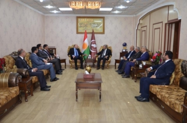 Secretary-General of the KIU receives a delegation of the National Reform Movement in Iraq