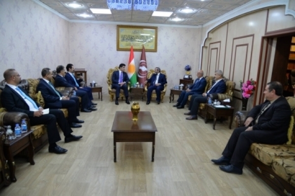 Barzani and Talabani visit the Secretary-General of the Kurdistan Islamic Union