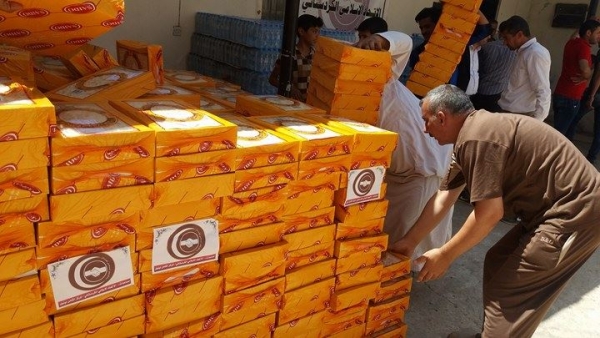 الاتحاد الإسلامي الكوردستاني يواصل تقديم مساعدات إنسانية لأهالي مدينة الموصل