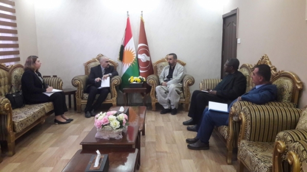 Head of the KIU bloc in the Kurdistan Parliament receives a UN delegation